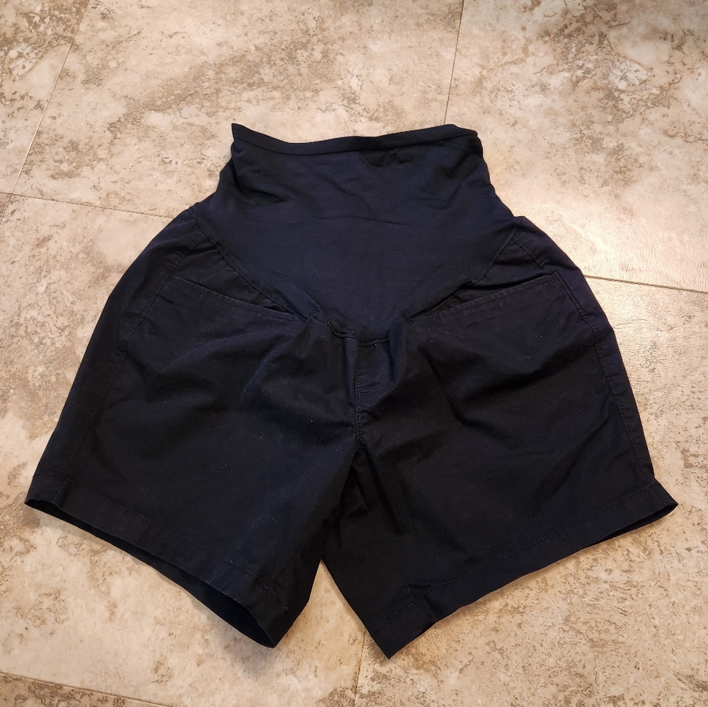 Black maternity dress shorts